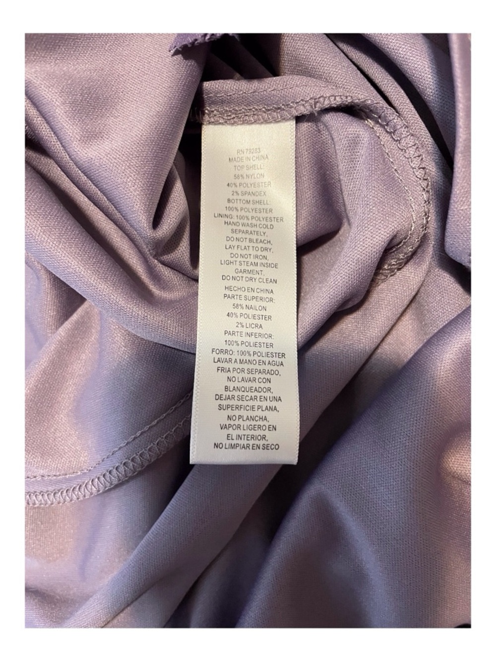 Alex Evenings Women's Purple Dress, 20W. - Picture 8 of 9